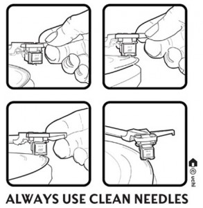 Always Use Clean Needles - Final DJ T shirt design