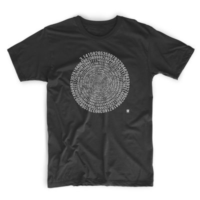 794 decimal places of Pi - black unisex T shirt