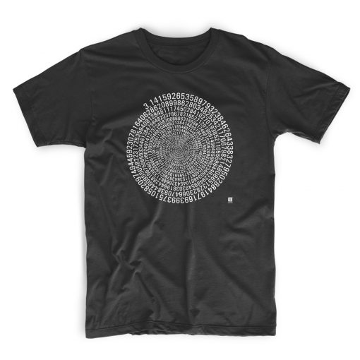 794 decimal places of Pi - black unisex T shirt