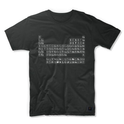 uchi's Periodic Table of Typefaces T shirt- black