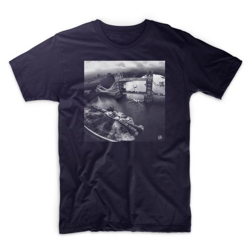 IX T Shirt - Star Wars - Incident at Tower Bridge - Navy Blue T shirt