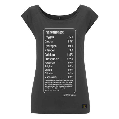 Elements of the human body women's bamboo T shirt - grey