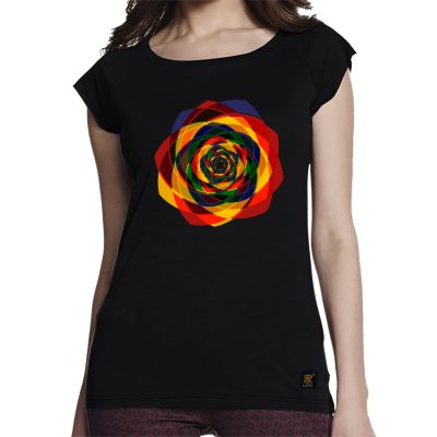 Order Out of Chaos women's black T shirt