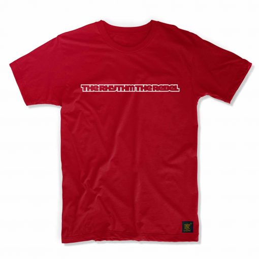The Rhythm The Rebel -red T shirt by uchi clothing