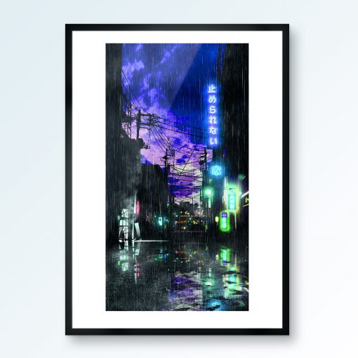 Onomichi Blues - Rain Edition art print A3