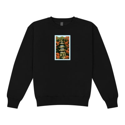 Temple on Maple Tree Mountain black sweatshirt