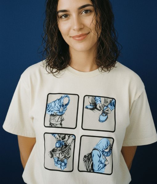 Unisex T shirt - Keeping up a stash of funk in my backpack - Natural