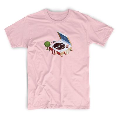 unisex T shirt - Isometric by uchi clothing - Cotton pink